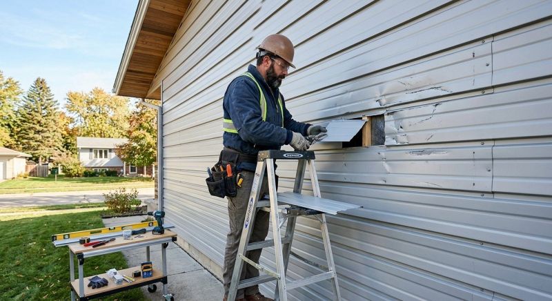 Our team working on Siding Service projects in Hillsboro, OH